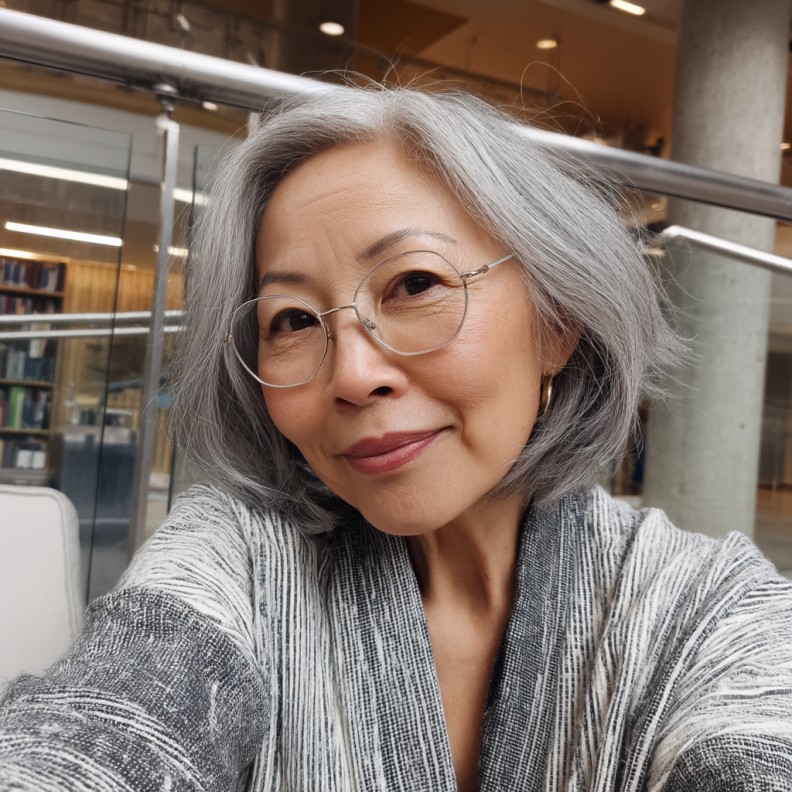 Elegant Gray Layered Bob with Face-Framing Texture