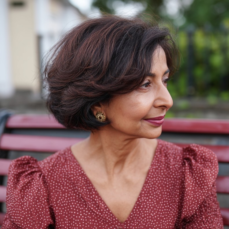 Elegant Layered Bob with Soft Volume