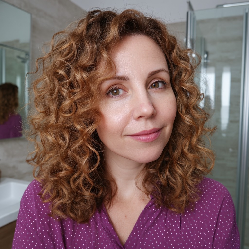 Layered Curly Cut with Natural Bounce
