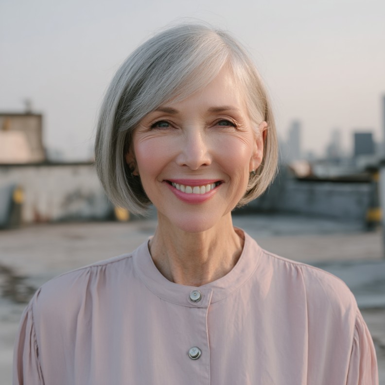 Polished Classic Bob with Subtle Side Part