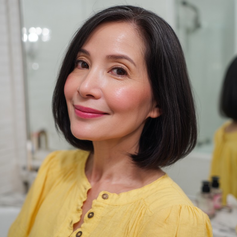 Polished Sleek Bob with Subtle Layers