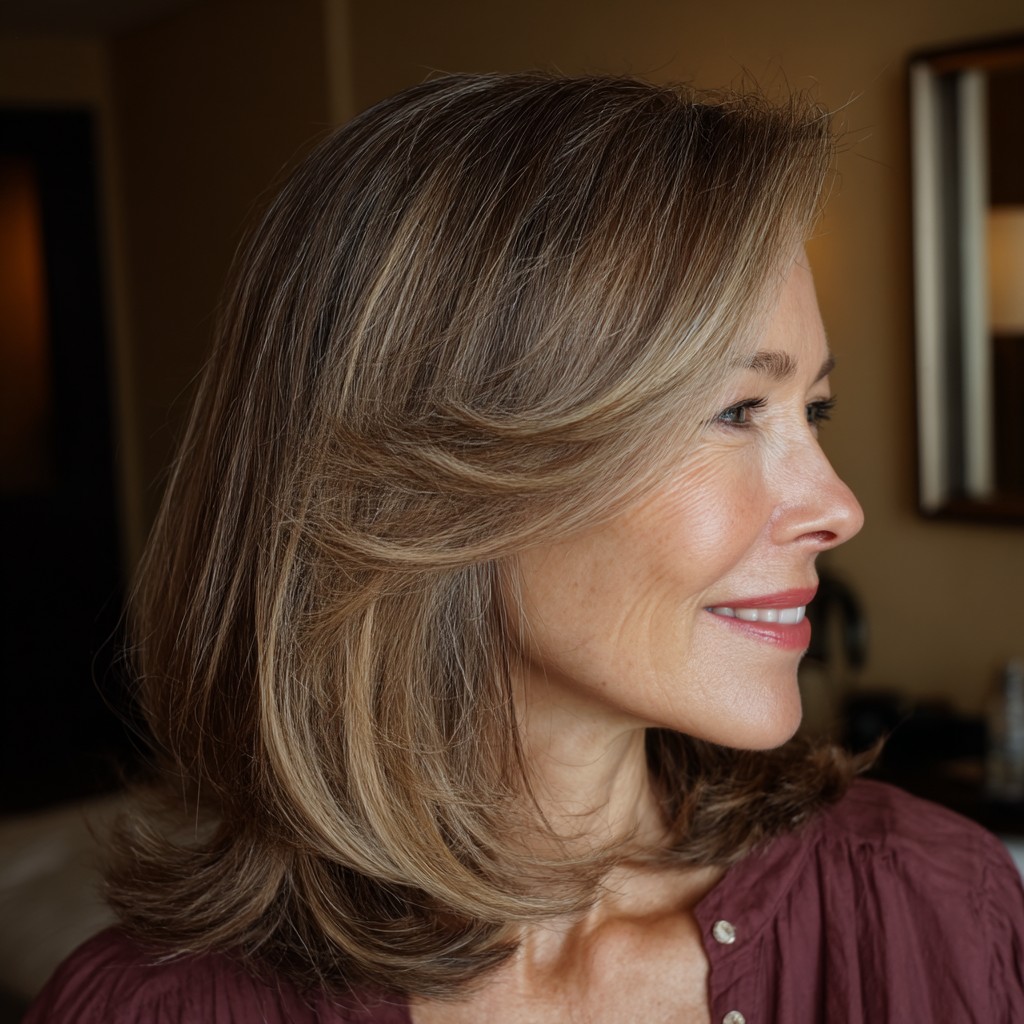 Radiant Layered Butterfly Cut for Women Over 60
