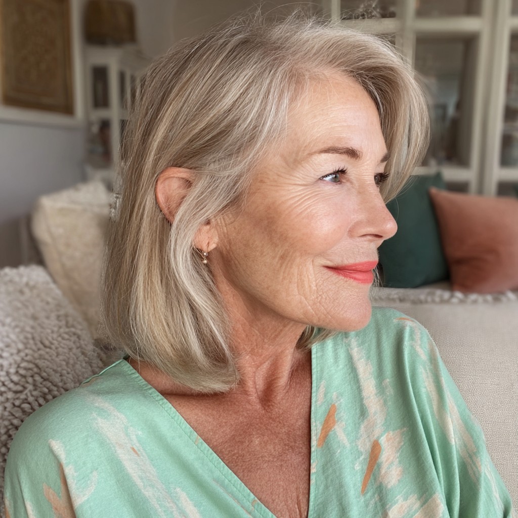 Radiant Long Bob with Subtle Face-Framing Layers