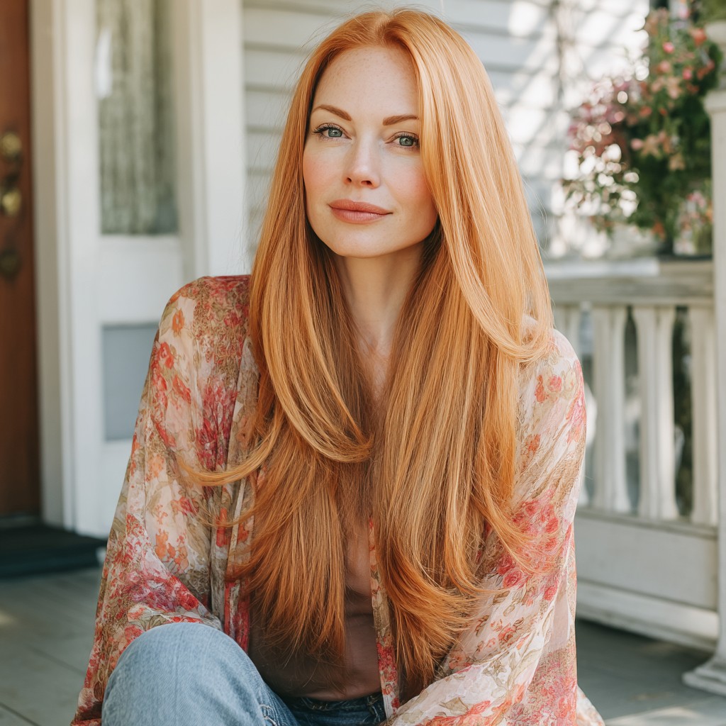Radiant Long Layered Cut with Subtle Face-Framing Highlights