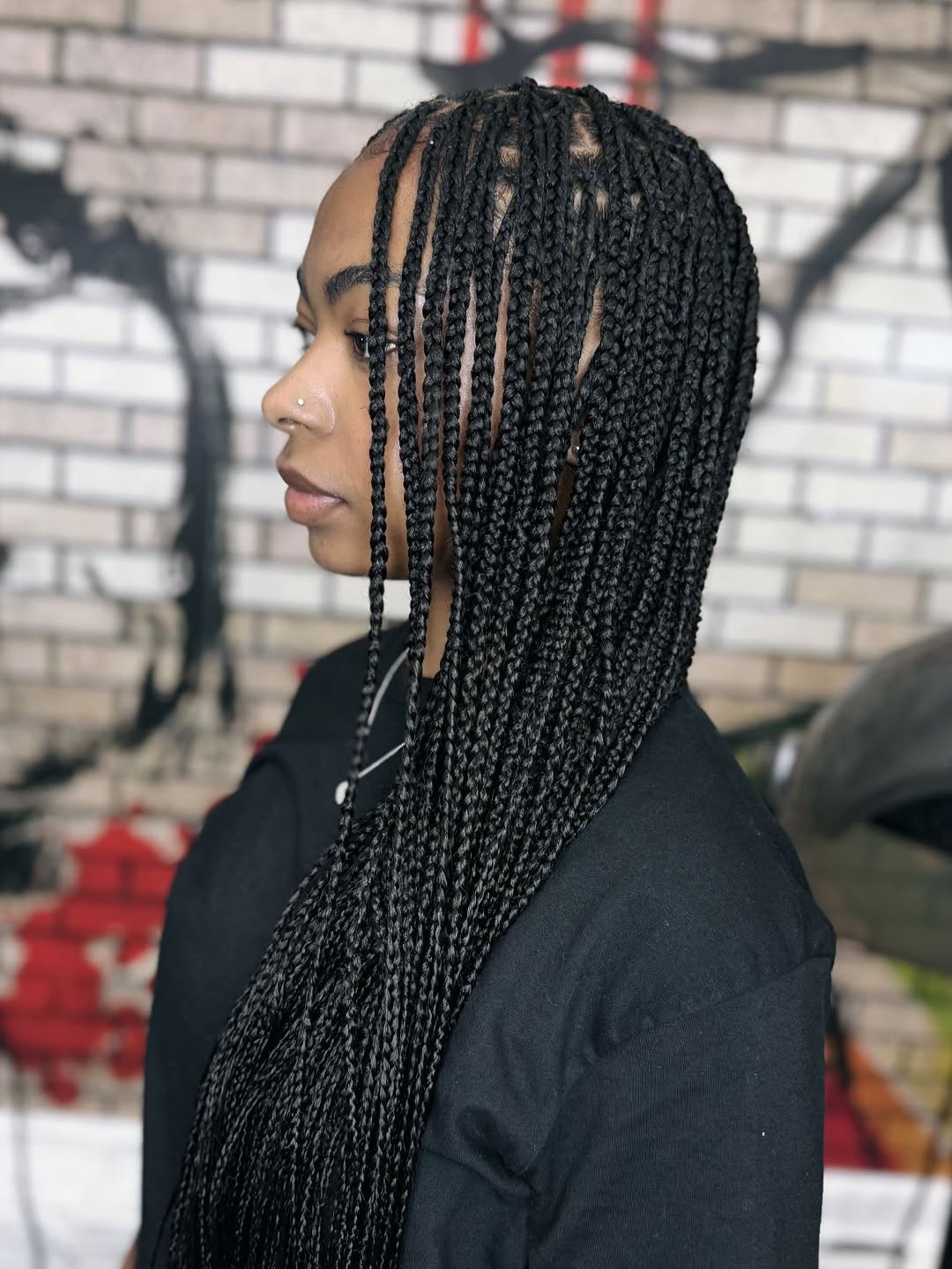 Sleek Long Knotless Box Braids with Effortless Shine