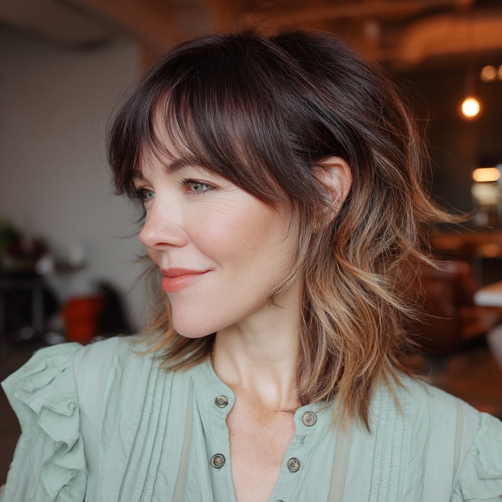 Soft Shaggy Layers with Subtle Highlights