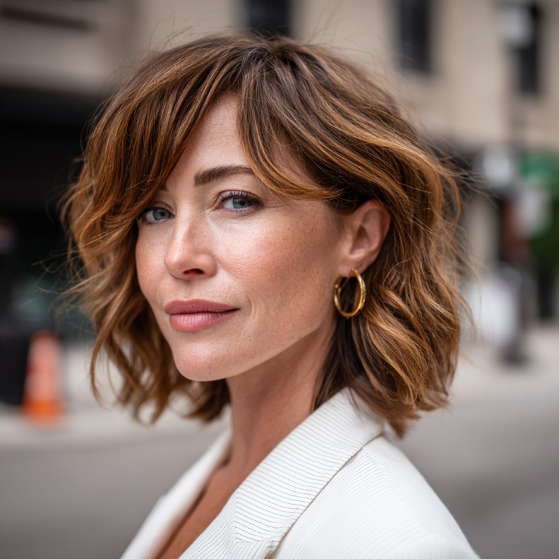 Soft Textured Bob with Subtle Waves