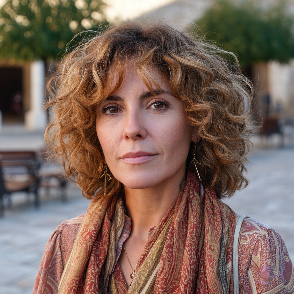 Softly Defined Natural Curls with Face-Framing Layers