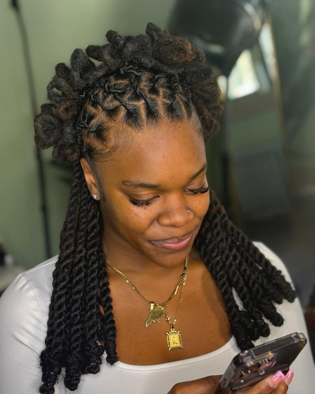 Stylish Knotless Box Braids with Curly Ends