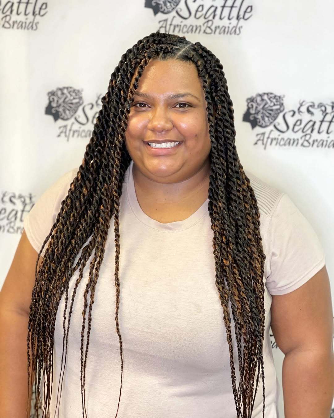Stylish Long Senegalese Twists with Subtle Highlights