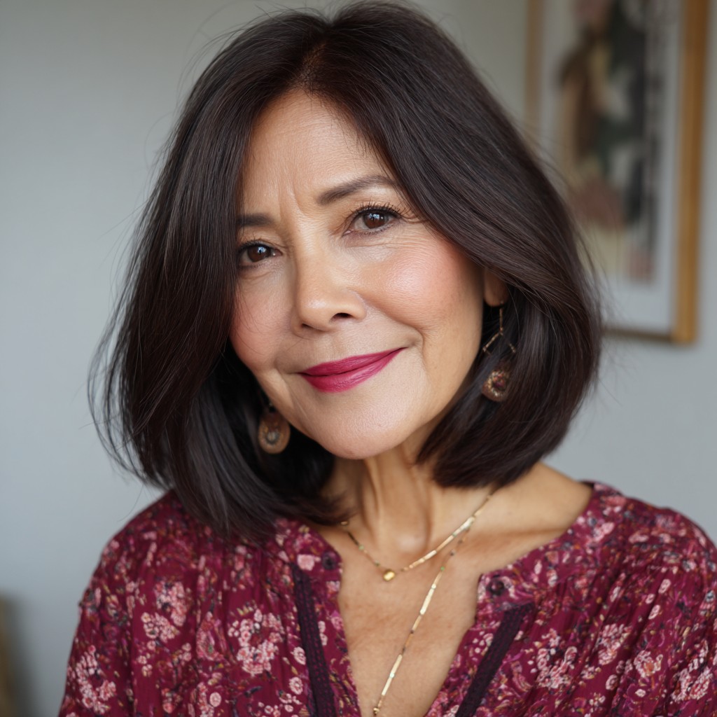 Stylish Textured Long Bob with Subtle Layers