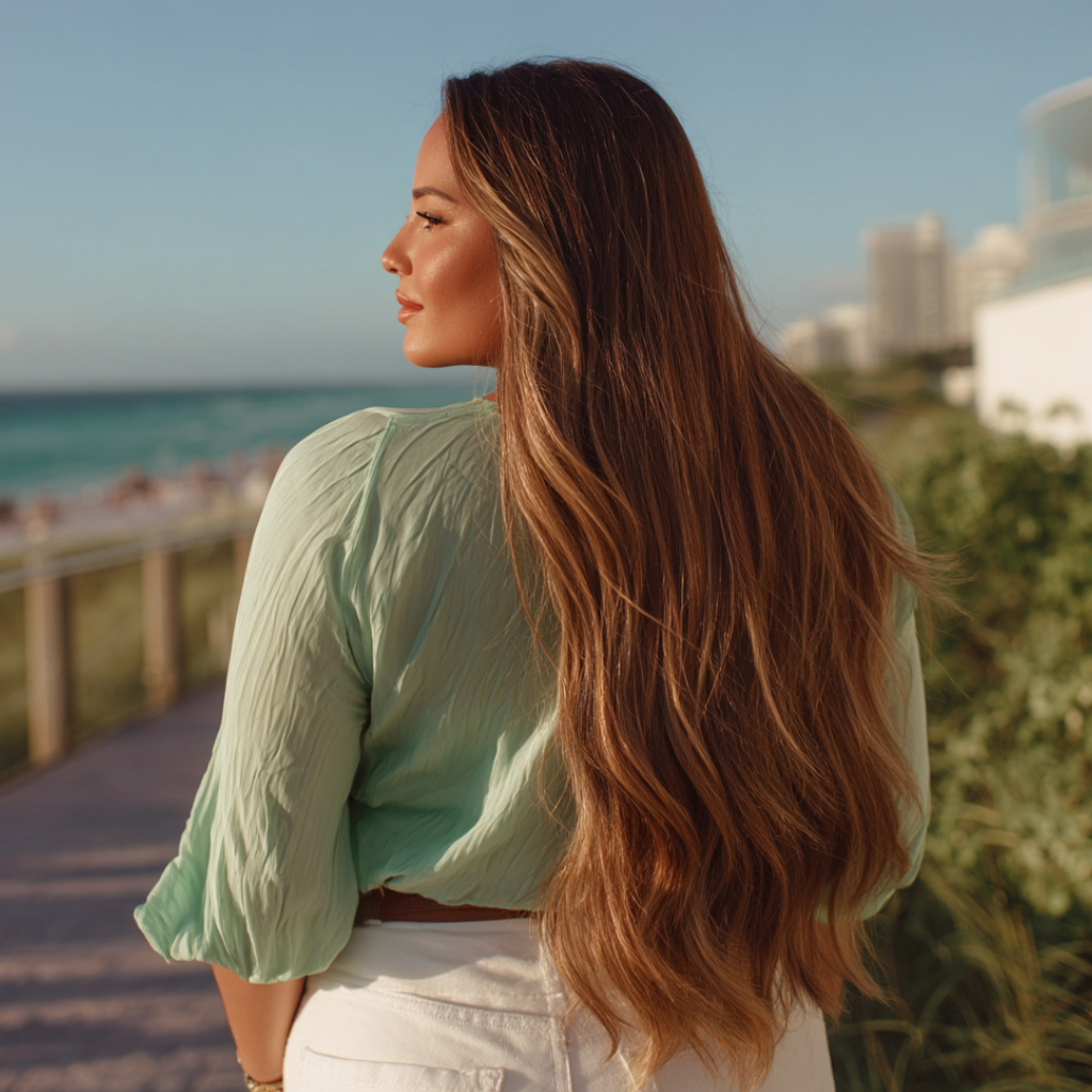Sun-Kissed Long Layered Waves