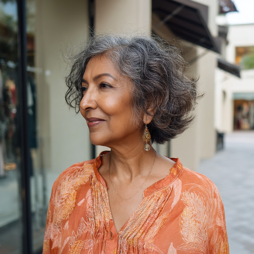 Textured Butterfly Cut with Soft Volume for Women Over 60
