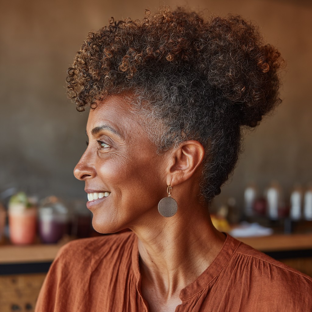 Textured Curly Taper with Defined Volume