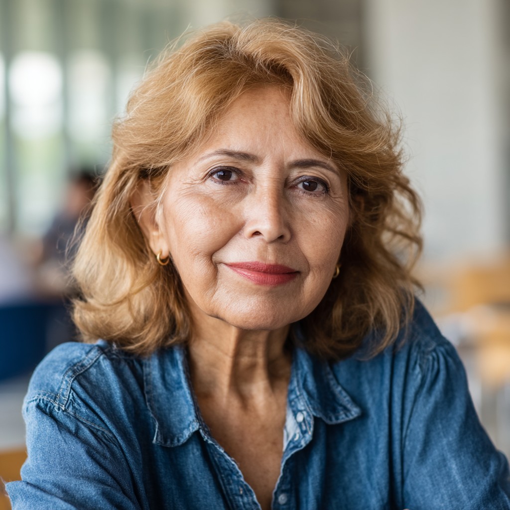 Textured Long Bob with Soft Waves for Mature Women