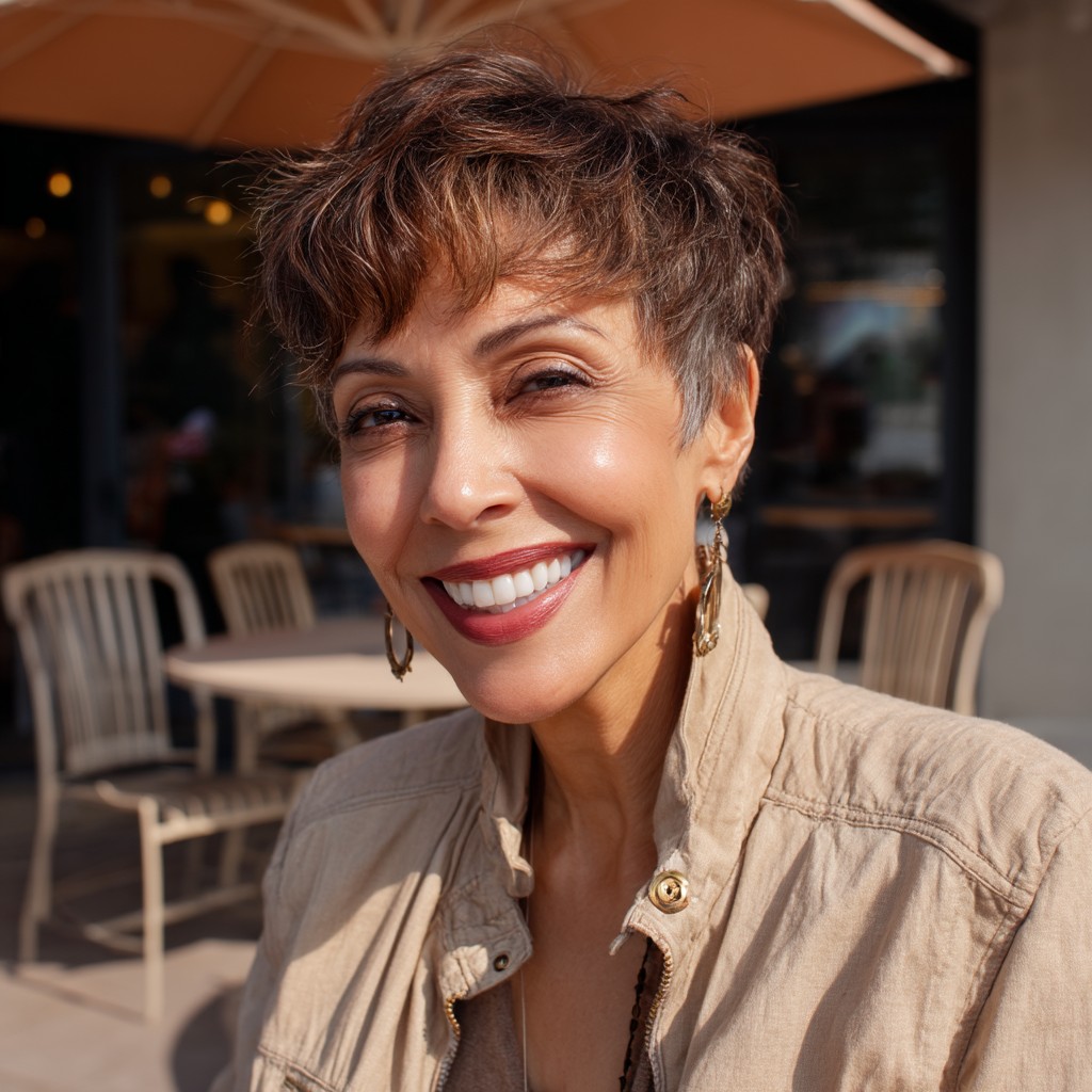 Textured Pixie with Defined Layers