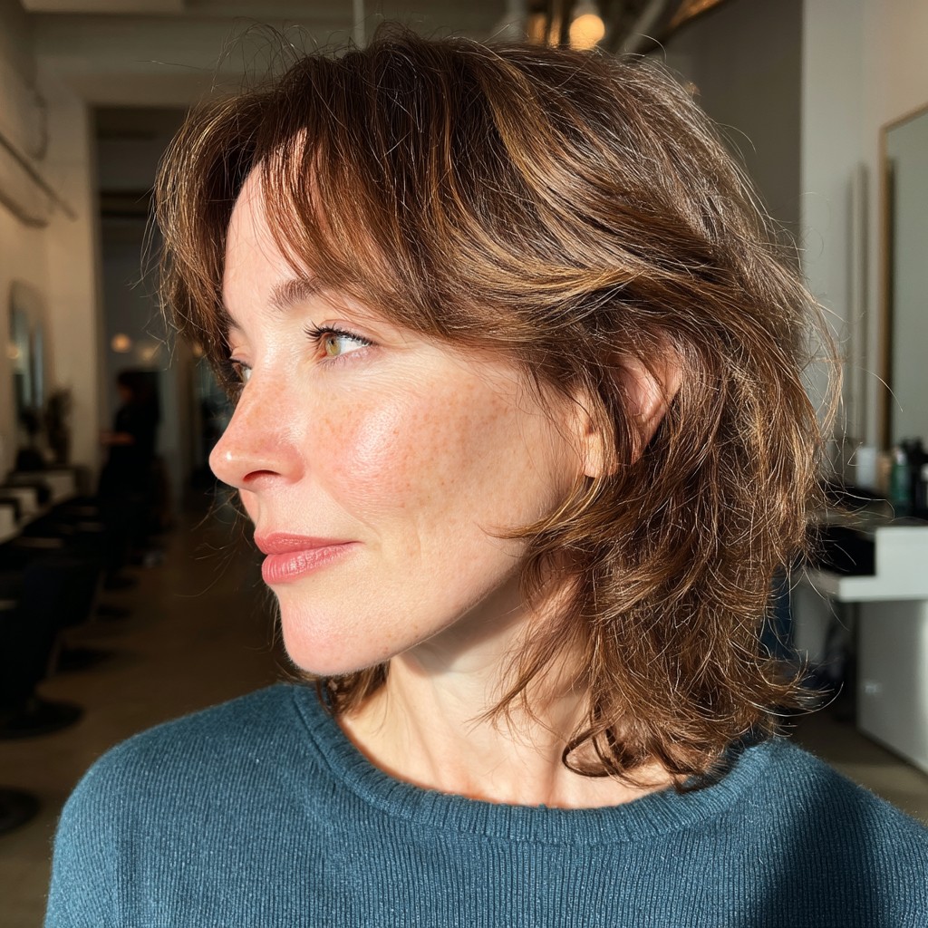 Textured Shag with Wispy Bangs
