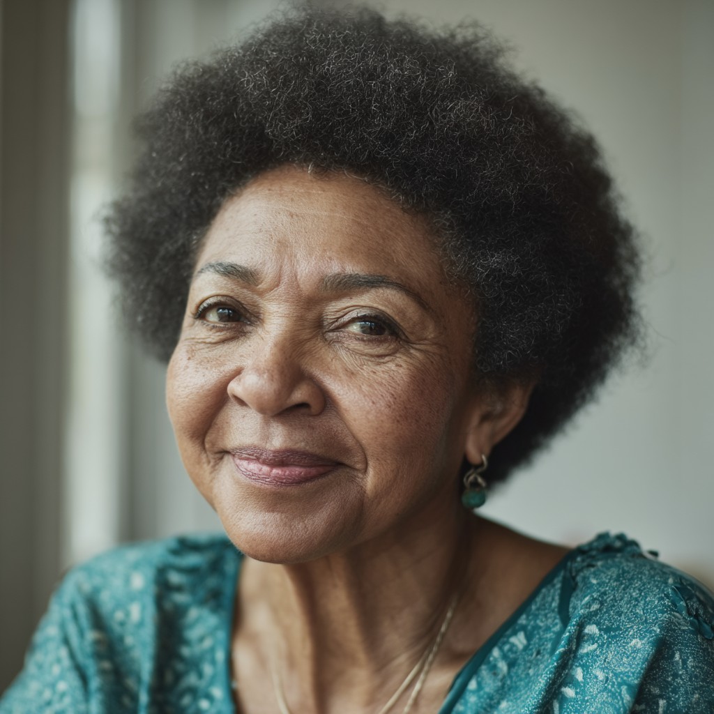 Textured Short Natural Afro with Soft Volume