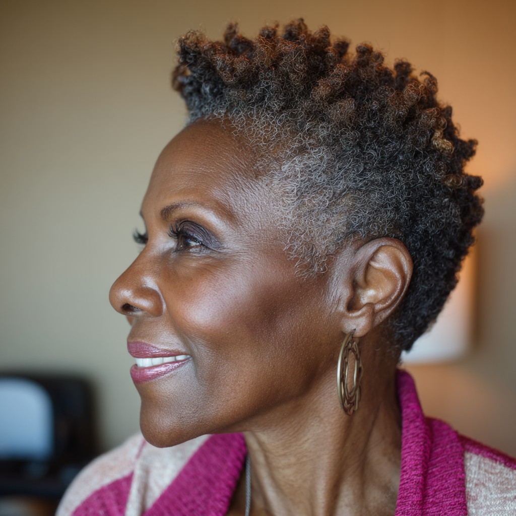 Textured Short Natural Cut with Defined Height