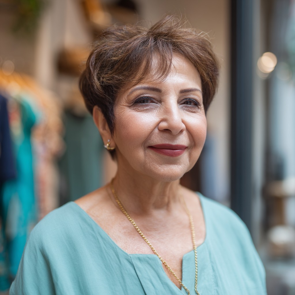 Textured Short Pixie with Soft Layers for Women Over 60