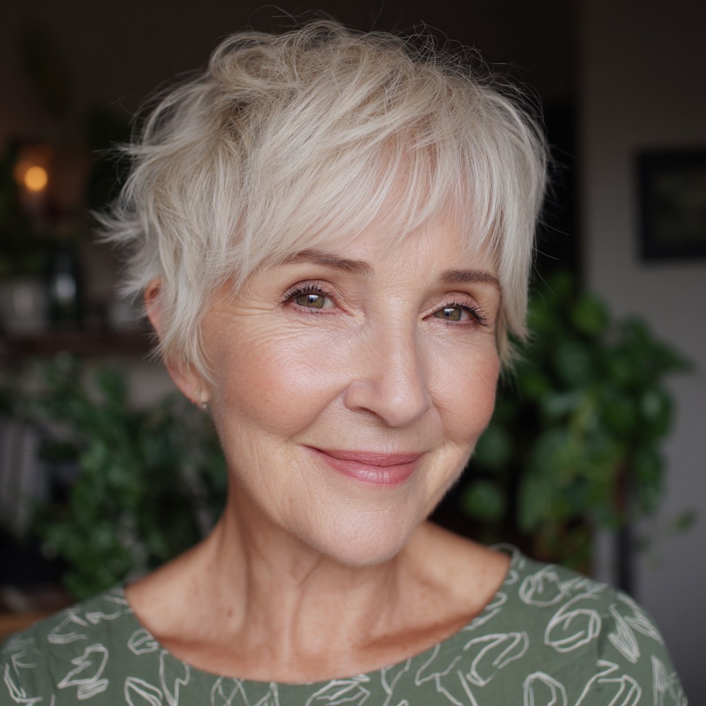 Textured Short Pixie with Soft Layers