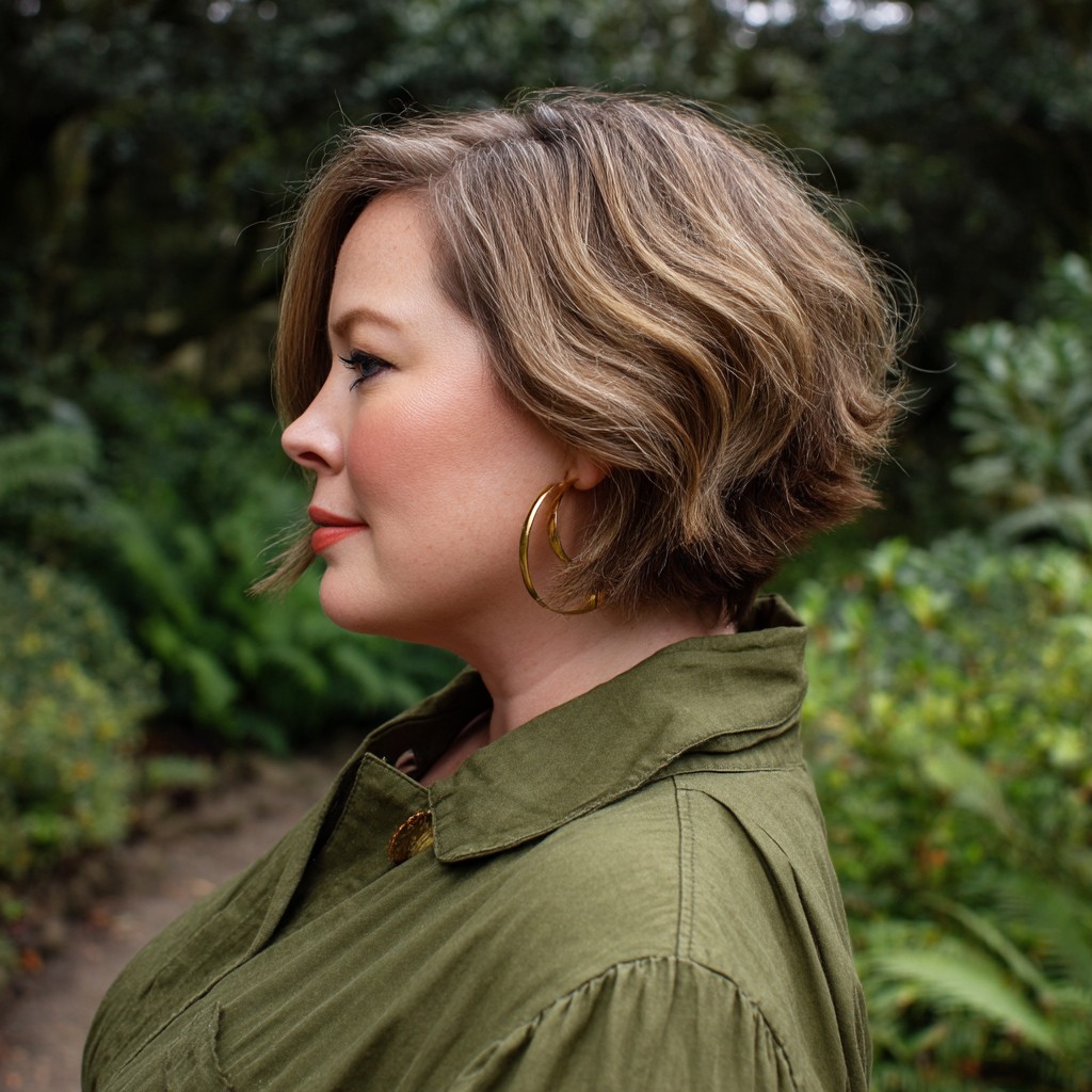 Textured Wavy Bob with Soft Layers