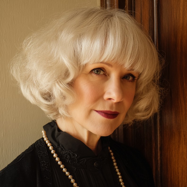 Vintage-Inspired Soft Curly Bob