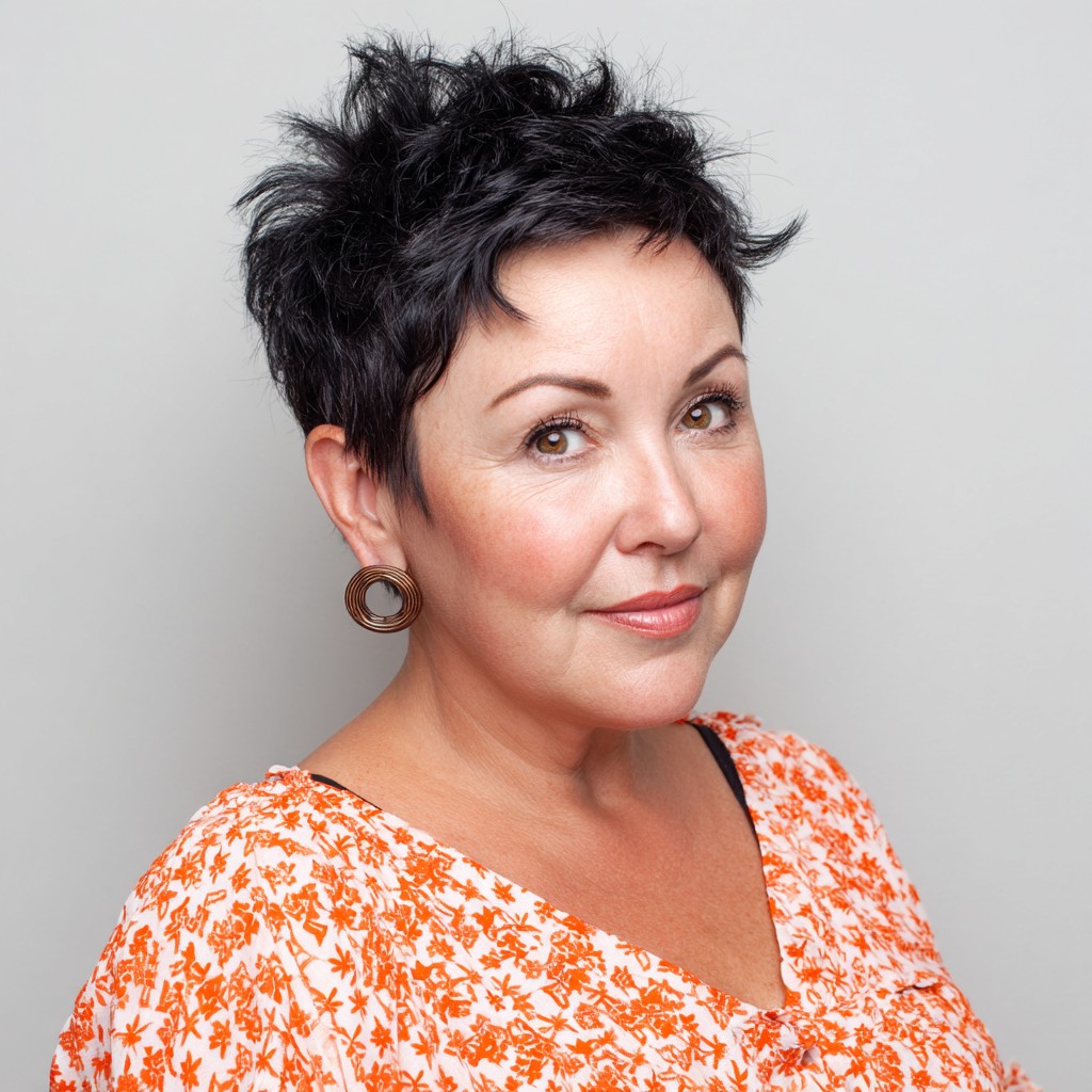 Textured Short Pixie with Playful Volume