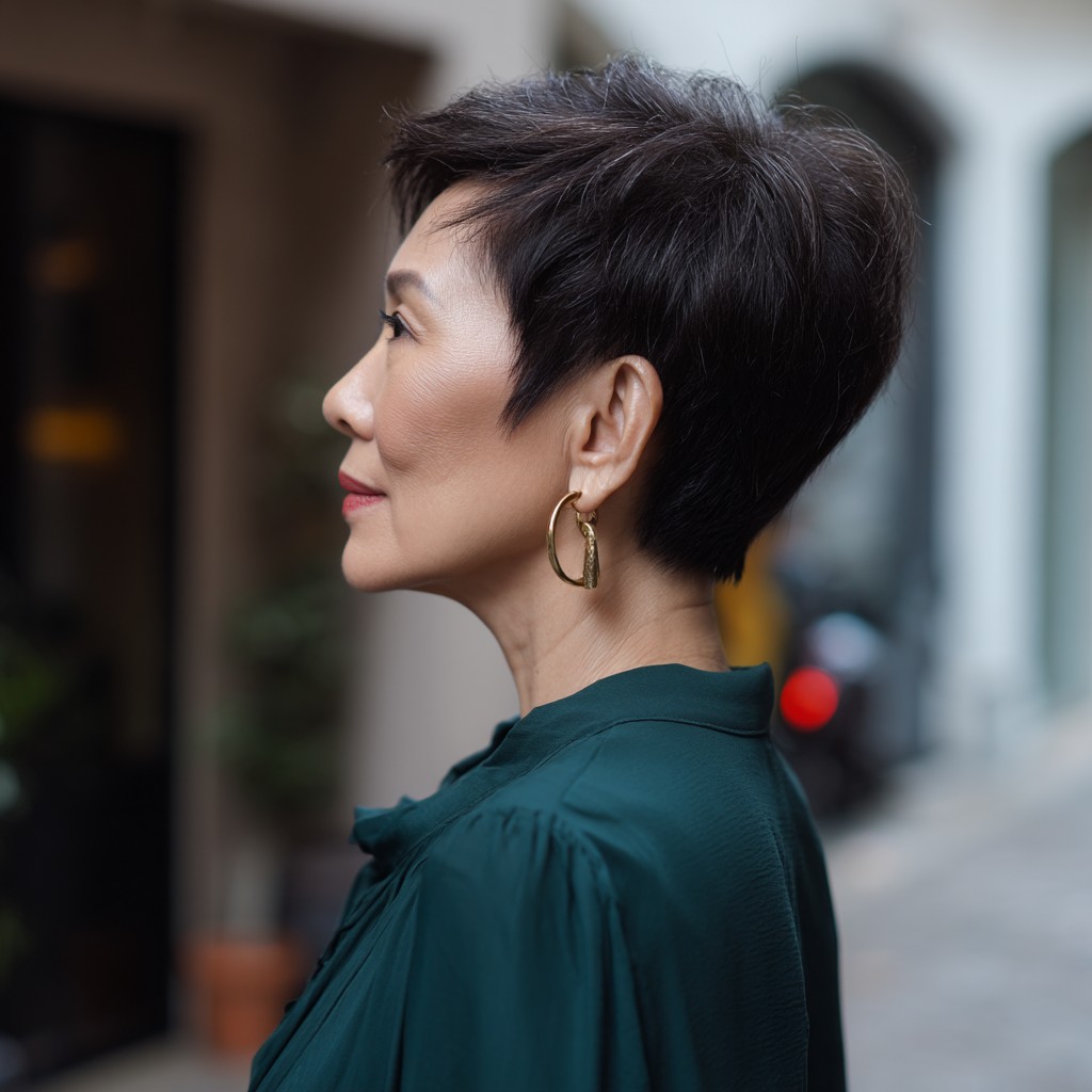 Chic Short Wedge Cut with Subtle Textured Layers