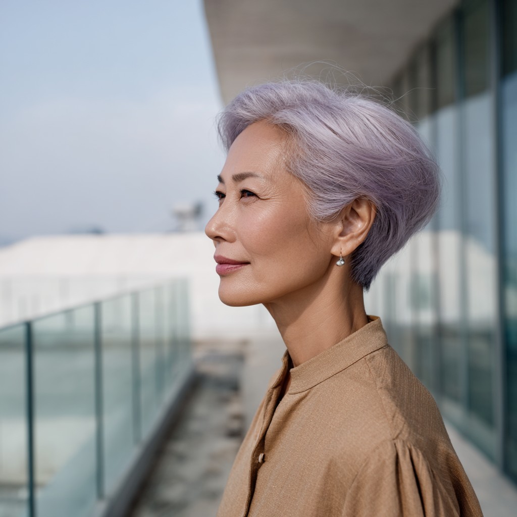 Soft Lavender Wedge Cut with Textured Layers