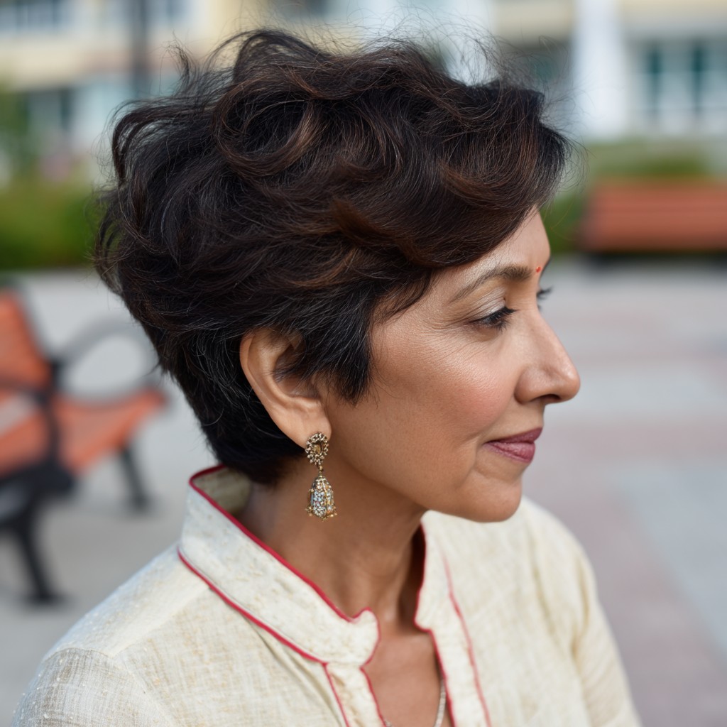 Stylish Short Wedge Cut with Soft Waves