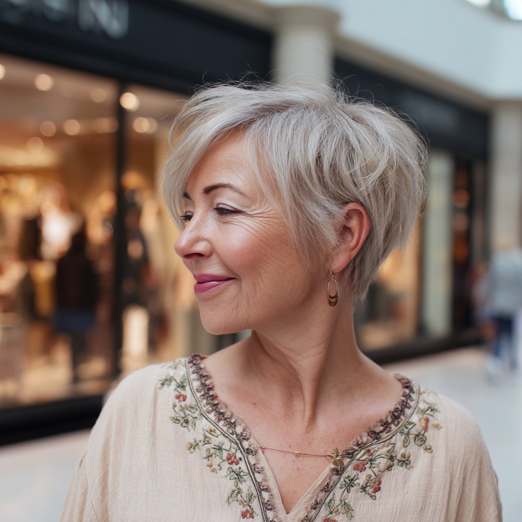 Stylish Textured Wedge Cut with Light Blonde Highlights
