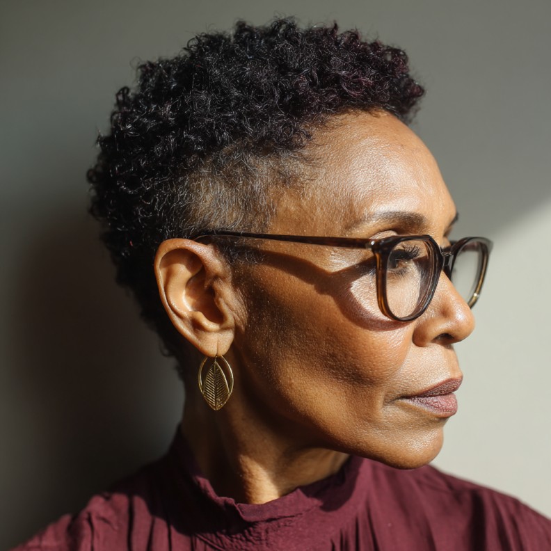 Textured Short Curly Cut with Faded Sides