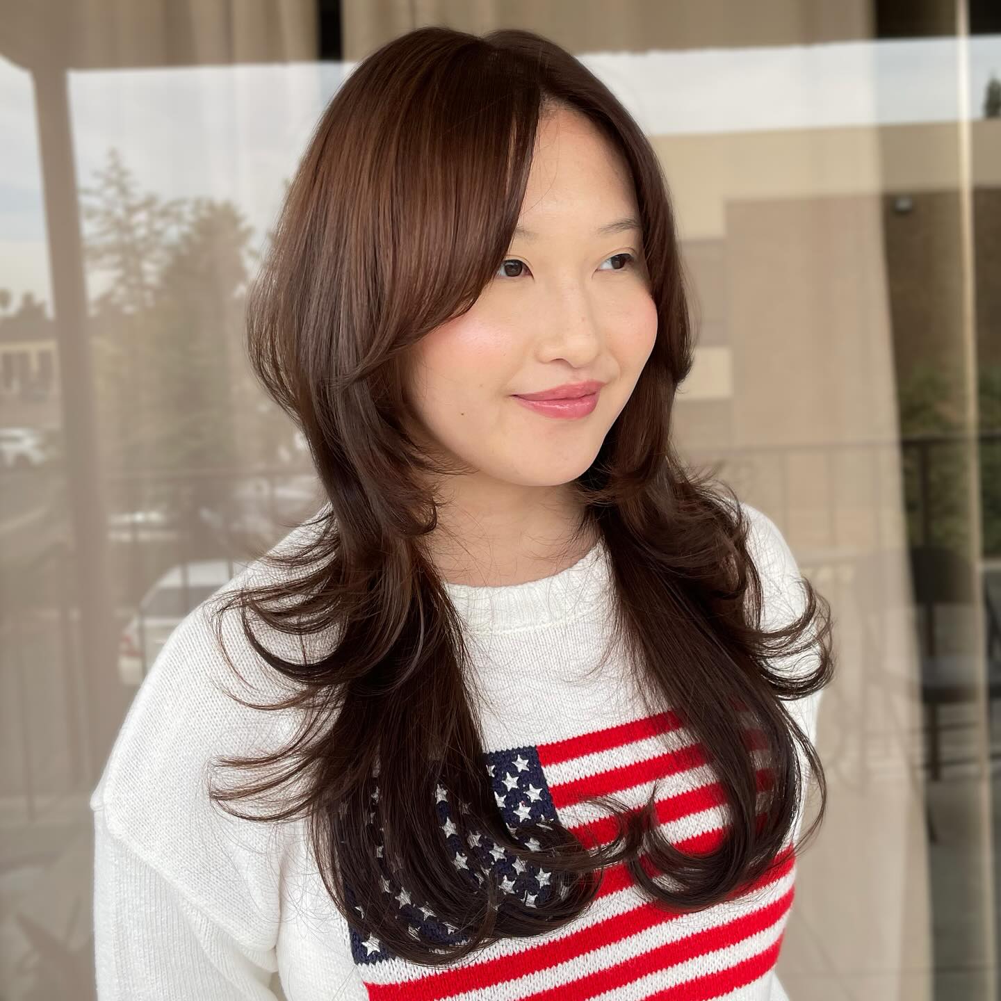 Chic Layered Hush Cut with Soft Volume