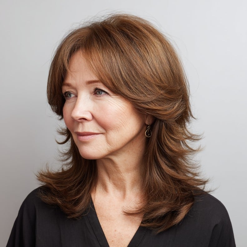 Layered Hush Cut with Soft Movement and Subtle Highlights