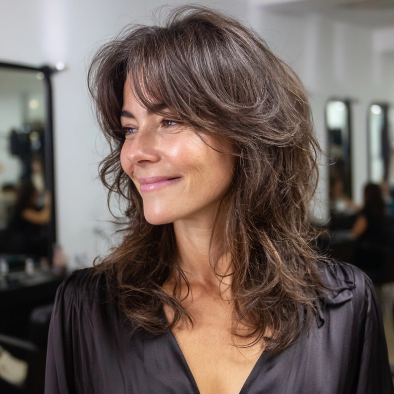 Textured Hush Cut with Soft Volume and Face-Framing Layers