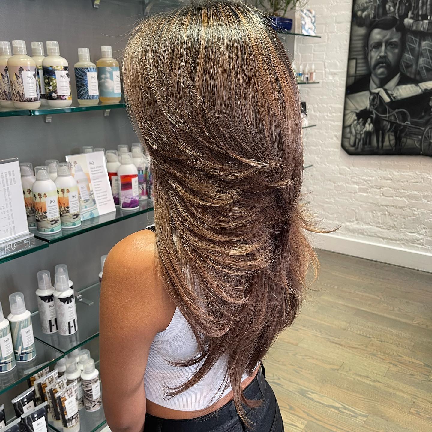 Gorgeous Feathered Layers with Rich Caramel Highlights
