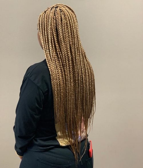 Beautifully Long Blonde Box Braids That Shine on Any Complexion