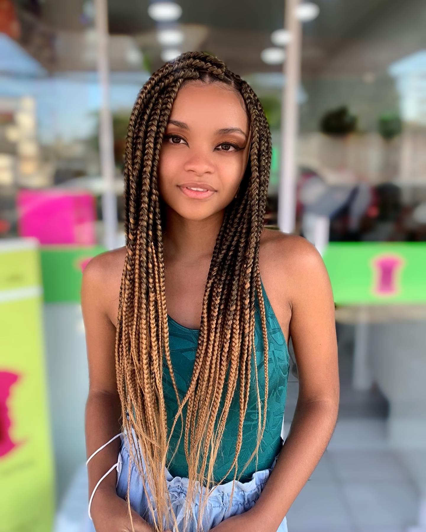 Long and Luscious Blonde Box Braids for Every Complexion