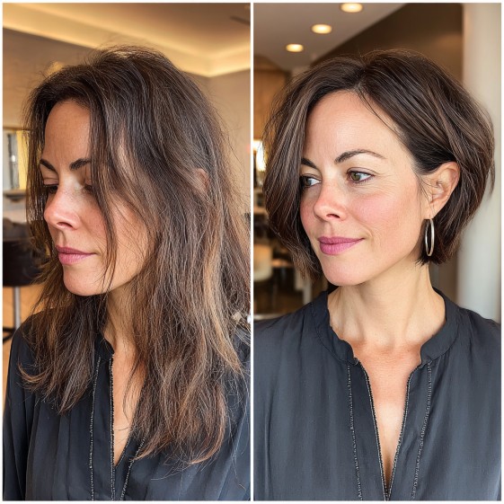 Chic Textured Bob with Subtle Layers