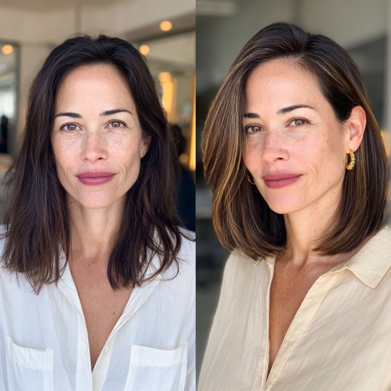Chic Blunt Bob with Subtle Textured Layers