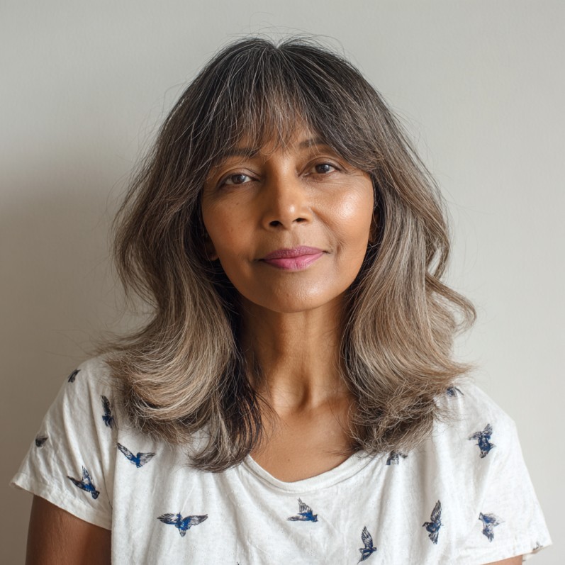 Softly Layered Hush Cut with Subtle Highlights