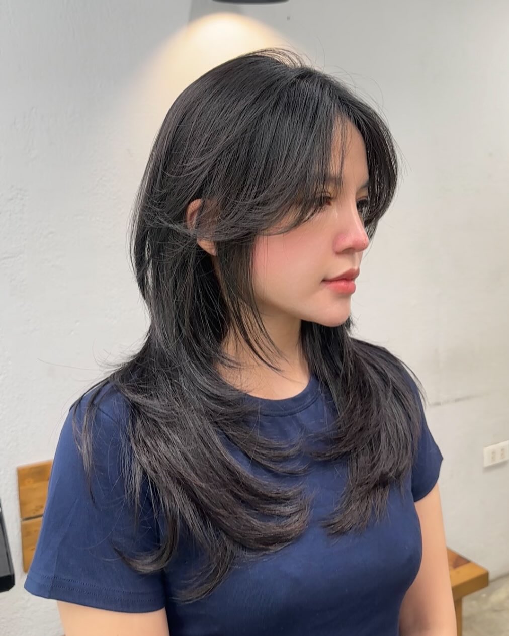 Stylish Long Hush Cut with Textured Layers