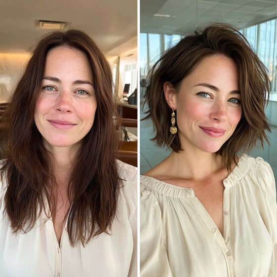 Textured Bob with Subtle Waves
