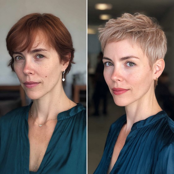 Trendy Textured Pixie Cut with Subtle Highlights
