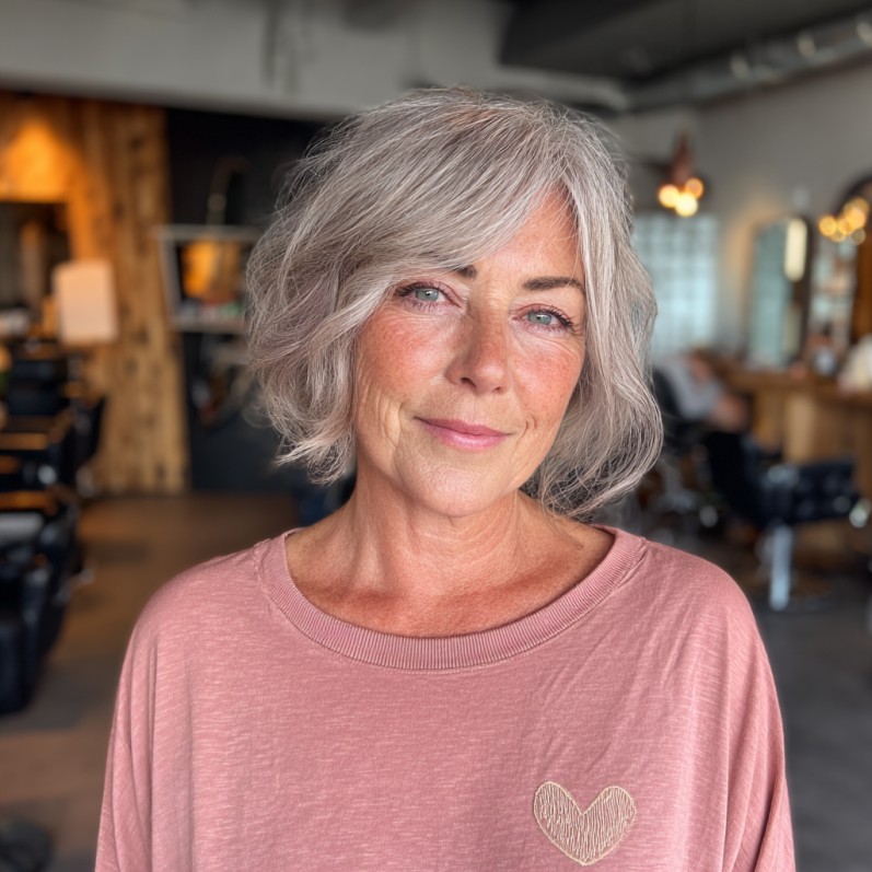 Chic Soft Textured Bob with Gentle Waves