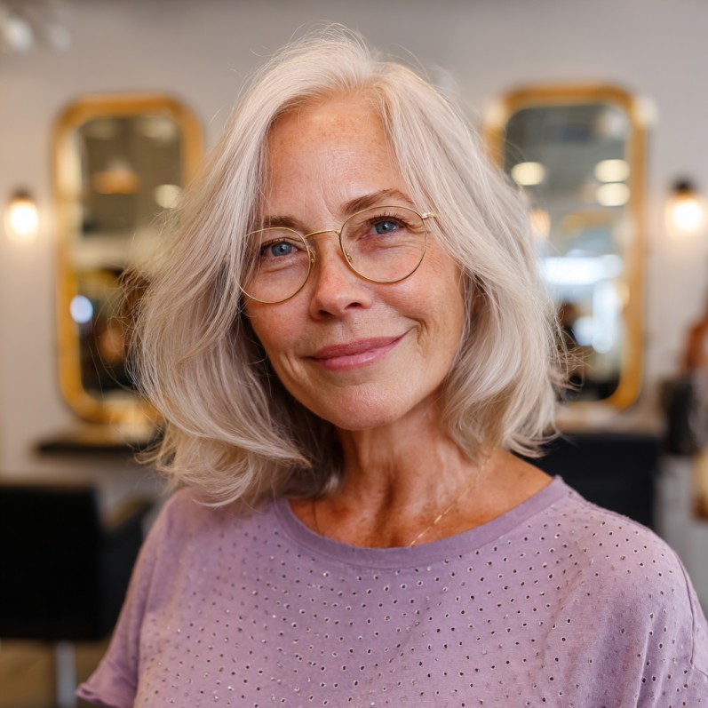 Elegant Shoulder-Length Soft Layers with Face-Framing Waves