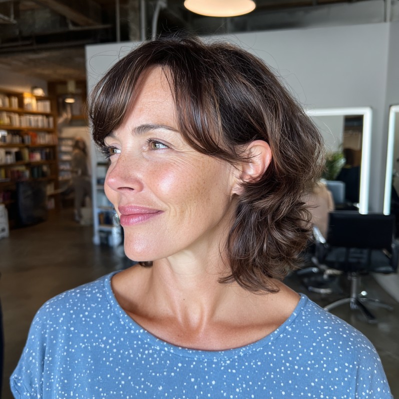 Playful Feathered Bob with Subtle Movement
