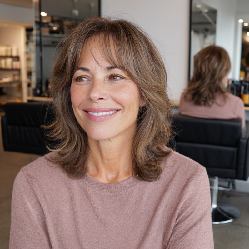 Soft Layered Feathered Cut with Subtle Volume
