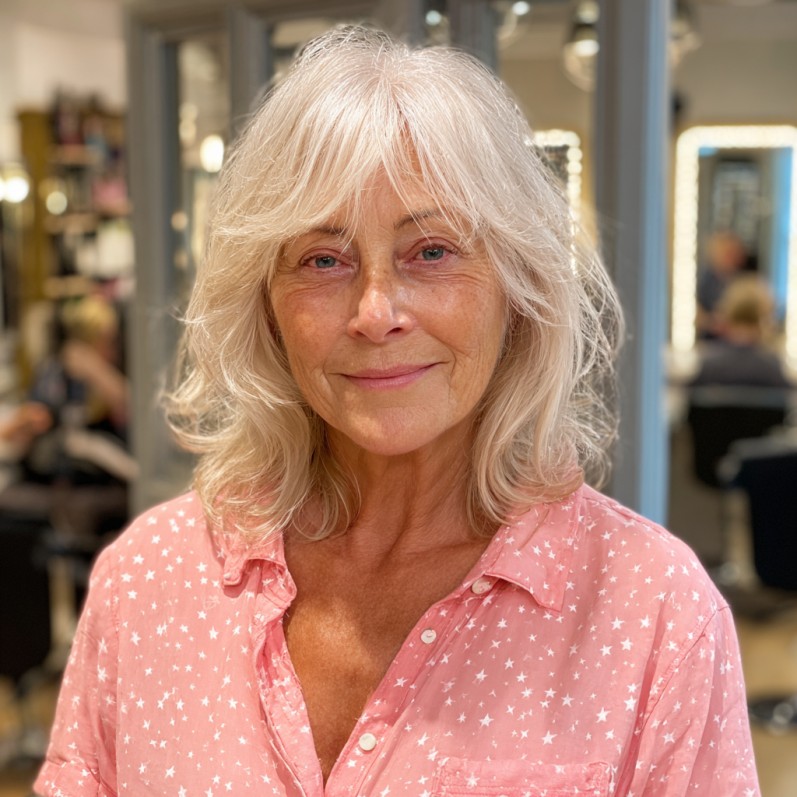 Soft Layered Shoulder-Length Cut with Subtle Waves